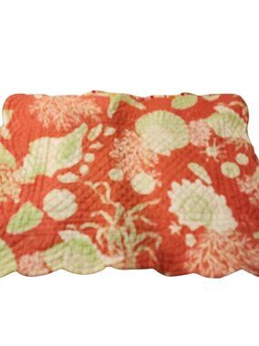 Ruby Quilted Placemat Tropical / Striped Set of 8